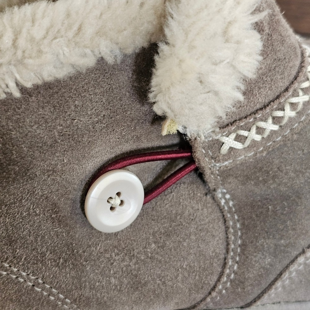 Easy Spirit Essleighride Taupe Suede Faux Fur Lined Ankle Boots Womens 9.5 M - Picture 7 of 8